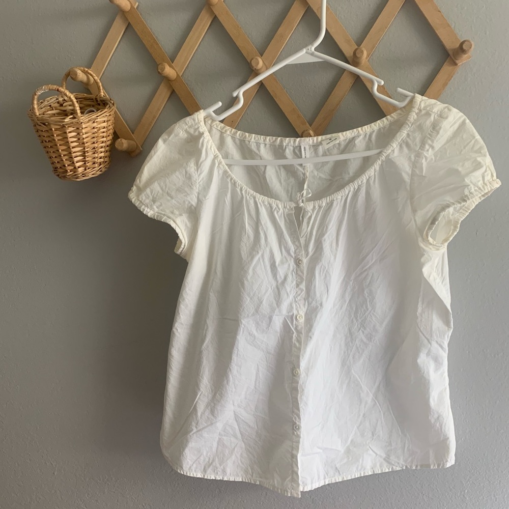 Abercrombie Tie Top Button Up Blouse